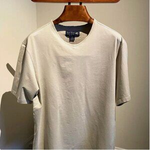 Men's Silk Knit T-Shirt Short Sleeve Shirt Size V-Neck XL